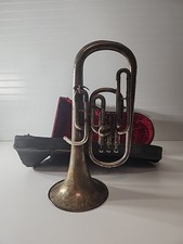 Antique Alto Horn By Cleveland Musical Instrument Company With Original Case