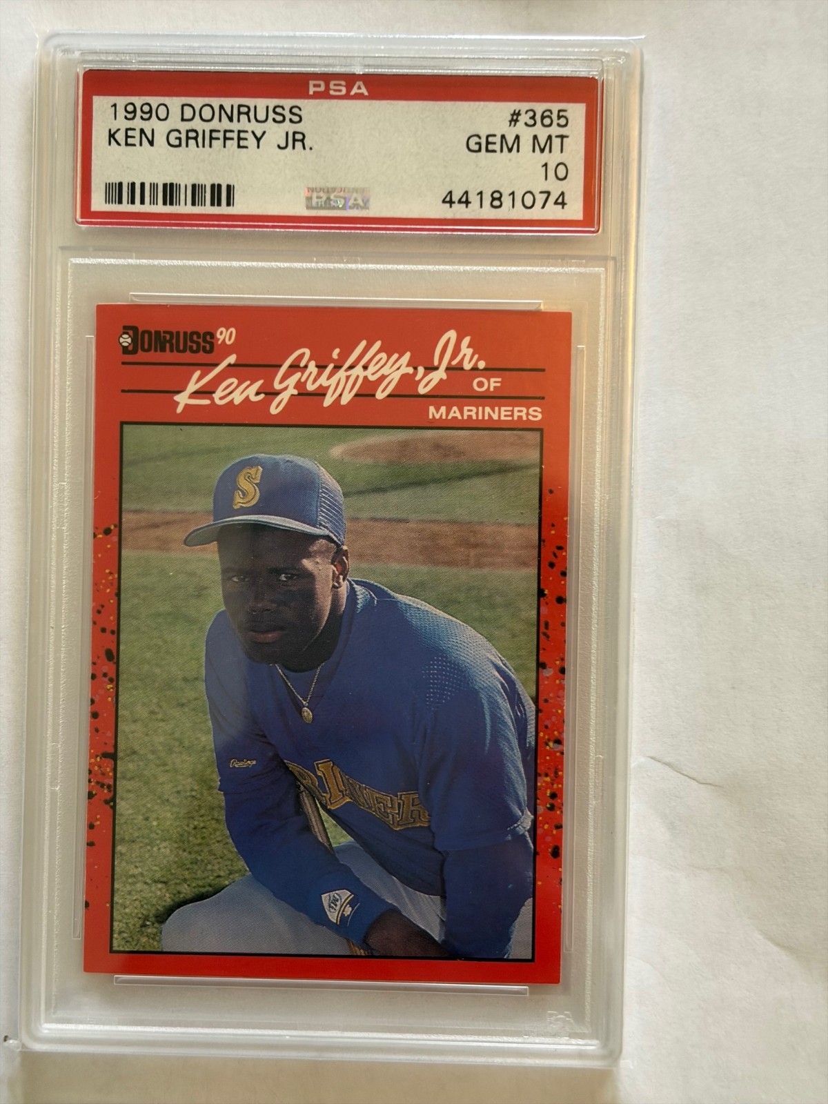1990 Donruss Ken Griffey Jr PSA 10 Baseball #365 Seattle Mariners GEM MINT 10