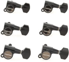 Gotoh SG381-07 Tuners - 6 In-line Right-handed, Black Chrome