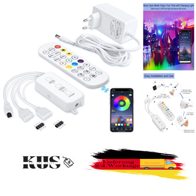 Sunity Bluetooth LED Strip Control mit 12V-Power-Supply und APP-Betrieb für h...