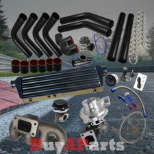 Diy Black Intercooler Piping Couplers Turbo Kit For 01-05 Honda Civic Sohc D17