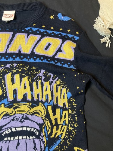 Marvel Thanos Mad Titan Ugly Christmas Sweater Small Marvel Comics MCU - Picture 6 of 8