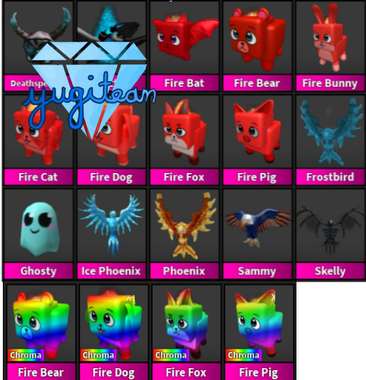 Roblox Murder Mystery 2 MM2 Super Rare Godly & Chroma Pets - Fast