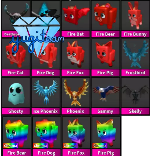 Roblox Murder Mystery 2 MM2 Super Rare Godly & Chroma Pets - Fast Shipping!