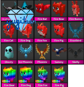 Roblox Every Chroma Pets And Godly Pets Mm2 Murder Mystery 2 In Game Item Ebay - roblox how to make a murder game