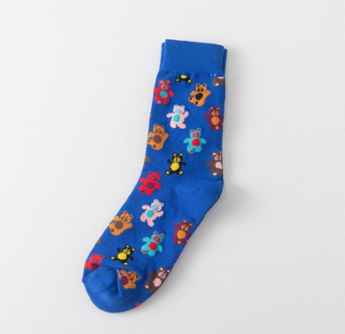 1 par de calcetines femeninos divertidos lindos encantadores dibujos animados de algodón 5 tipos de regalo informal Harajuku - Imagen 10 de 16