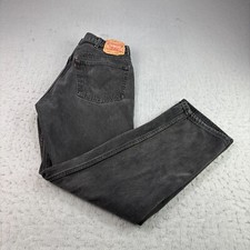 Vintage Levis Jeans Mens 38x34 34x32 Black 505 Straight Leg Y2K