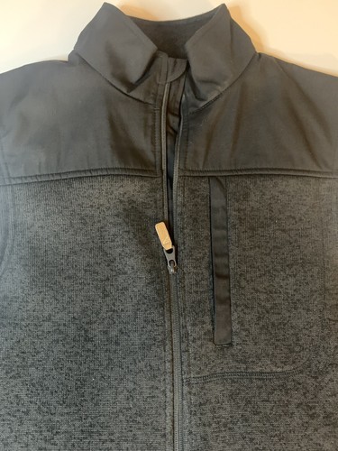 George Men Vest M38-40 BLACK Full Zip Mock Neck Pockets Sleeveless Casual - Picture 2 of 5