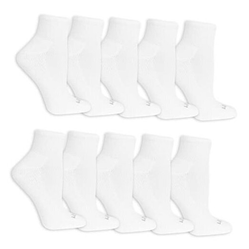Women's Everyday Soft Cushioned Ankle Socks (10 Pack) 4-10 White