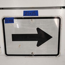 Authentic Road Traffic Street Sign Arrow Right/Left 15"x21" 12-158
