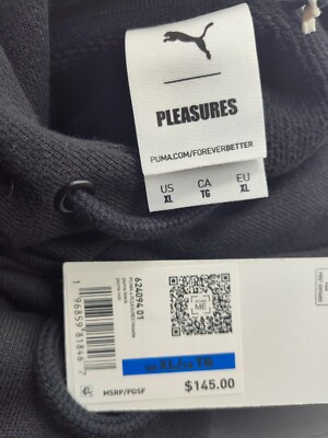 は Brand New MENS PUMA X PLEASURES HOODIE Collection 624094-01 Black