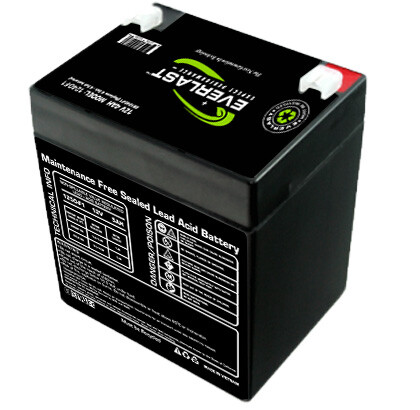 EVERLAST 12V 4.0AH SLA RCHRGBL Lead Acid Battery, Multi-Purpose / .187 Faston - Picture 2 of 2