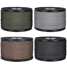 1000ft 550lb Parachute Cord Spool 4mm Mil-Spec Paracord 7 Strand Core Nylon Rope