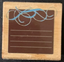 Studio G Flourish Lined Journal Page Rubber Stamp