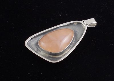 *RAR* Großer Anhänger von G. Kramer aus 835er Silber mit Rosenquarz