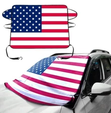 Car Windshield Snow Cover 69x42 - Red White And Blue American flag - New