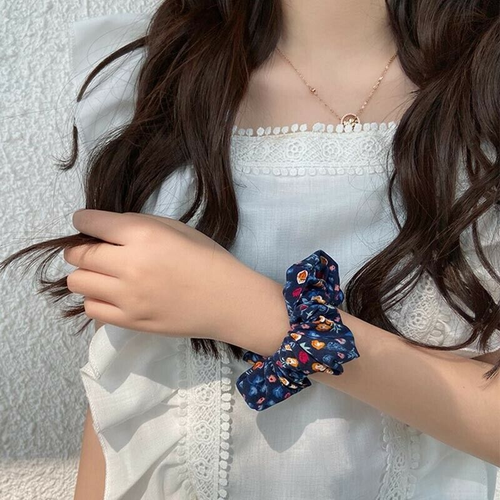 Fashion Elastic Hair Tie Rubber Bands Floral Scrunchie Ponytail Holder Hair Ring - Picture 5 of 15