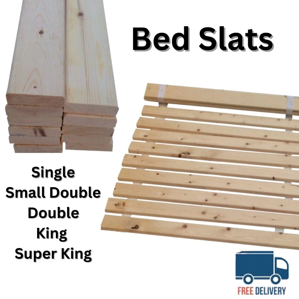 Cheapest Bed Slats - Brand New Sprung Wood Slats, All Sizes Available, Cut To Size (50 Or 60mm), Poplar Wood