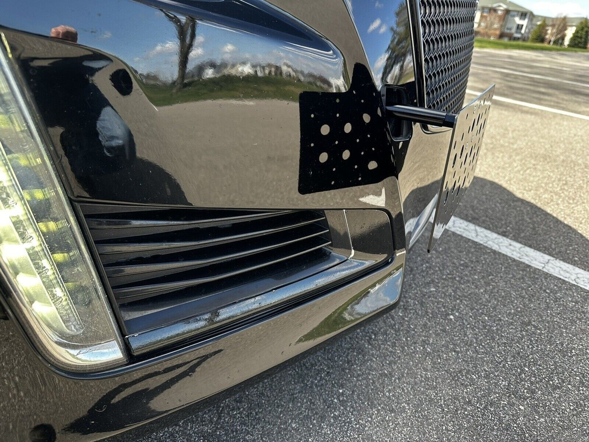 Front Tow Hook License Plate Bracket For 2009-2014 Cadillac CTS-V Sedan | No Drill Mount - View #5