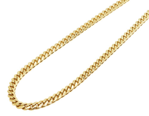 Men's Yellow Gold Solid Miami Cuban Link 6mm Chain Necklace 18-28 Inches 14k - Afbeelding 2 van 5