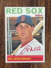 2013 Topps Heritage Will Middlebrooks Real One Red Auto /64