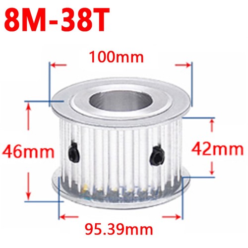 8M 20-40Teeth Timing Pulley Without Step Synchronous Wheel For 40mm Width Belt - Picture 14 of 15