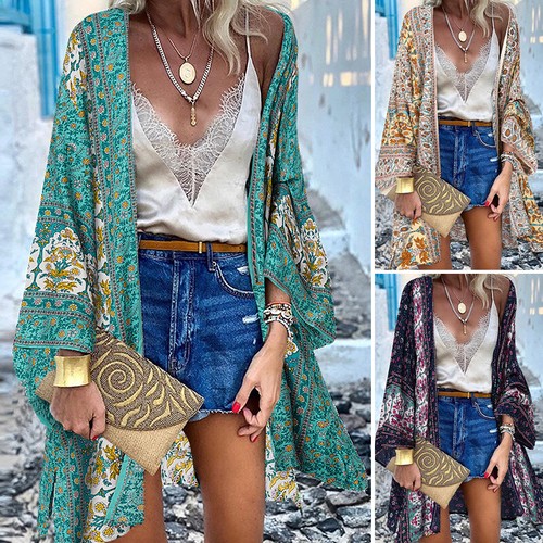 UK Women Beach Cover Up Cape Cardigan 