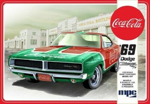 MPC 1:25 SCALE 1969 Dodge Charger RT Coca Cola Snap Model Kit