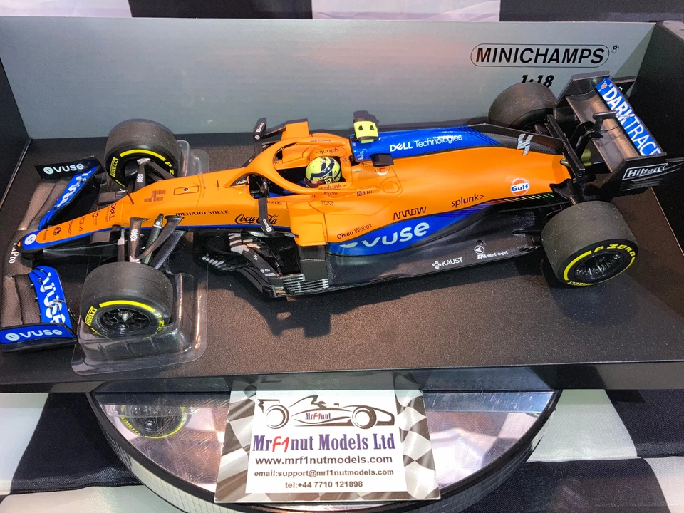 1:18 MINICHAMPS 530211804 Lando Norris Mclaren MCL35M 4th Bahrain Gp ' Vuse ' - Immagine 3 di 4