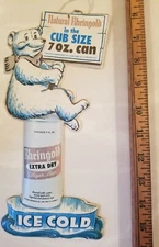 1973 RHEINGOLD BREWERIES NEW YORK NY ORANGE NJ COUNTER DIPLAY SIGN 7 OZ CUB CANS