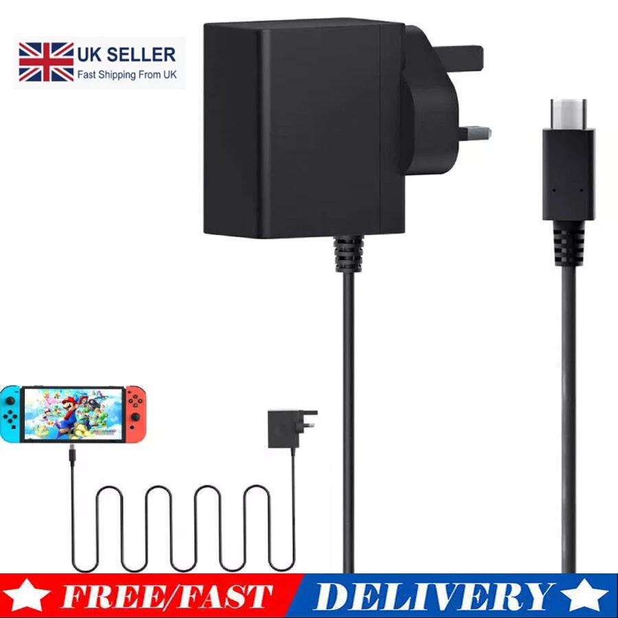ELECTRO.INC* Nintendo Switch Fast Charging Charger Power Supply Adapter AC Type C cable UK