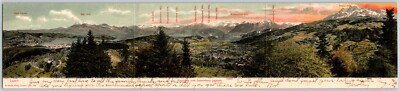 Luzern Switzerland  3 Panel  Postcard