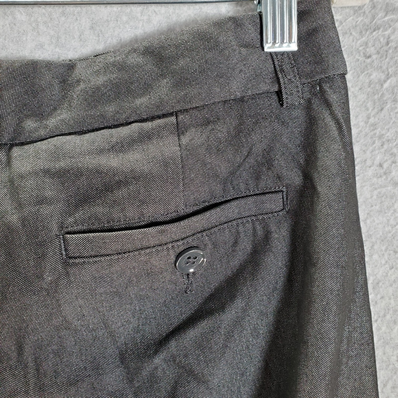Express Women Pants 2 Gray Dress Bootcut Low Rise Pockets 29.5" Inseam