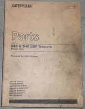 CAT CATERPILLAR D4C & D4C LGP TRACTOR DOZER PARTS MANUAL BOOK S/N 1RJ 2CJ