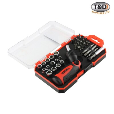 Timco 46tlg Spezialeinsätze Schraubendreher & Steckschlüssel Bit Set - Multi-Winkel Sechskant Steckschlüsselsätze