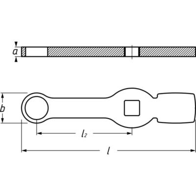 Hazet 2872-E24 TORX slogging wrench with 2 striking faces