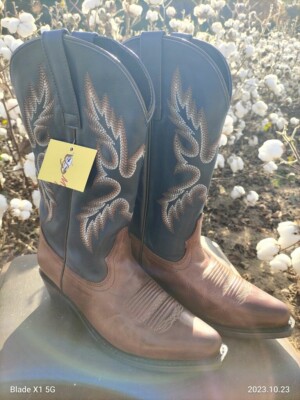 BRAND NEW Masterson Boot Co. Blue & Brown Cowboy Boots Style RBC4800 Women's 9M