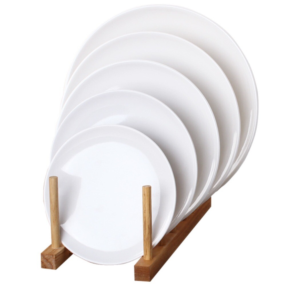 6/7/8/9/10inch White Melamine Round Plates Microwave Safe Fall