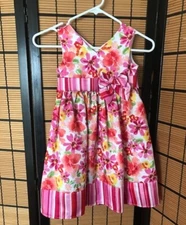 Brooke Lindsay Collection Girls Size 5 Pink Floral Dress