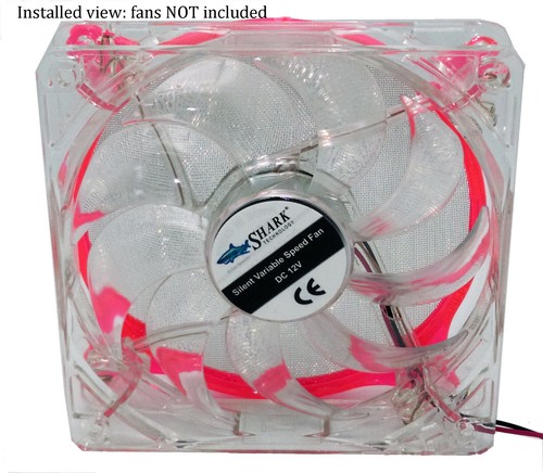2-Pack: NEW Lamptron 120mm UV Sensitive RED Fan Filter / Finger Guard + Screws - Picture 7 of 12