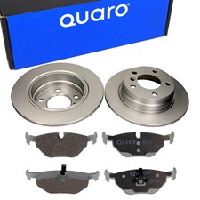 QUARO Bremsscheiben + Bremsbeläge Hinten für BMW 3er E46 + Compact Coupe