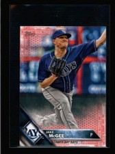 JAKE MCGEE 2016 TOPPS SERIES ONE #189 MINI RED PARALLEL #3/5 (RARE) AY7853