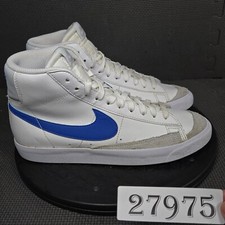 Nike Blazer '77 Mid Shoes Boys Sz 7 White Blue Sneakers Trainers