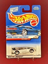 1997 Hot Wheels 1998 First Editions Callaway C-7 #31/40 #677 Silver Car NOC   C5