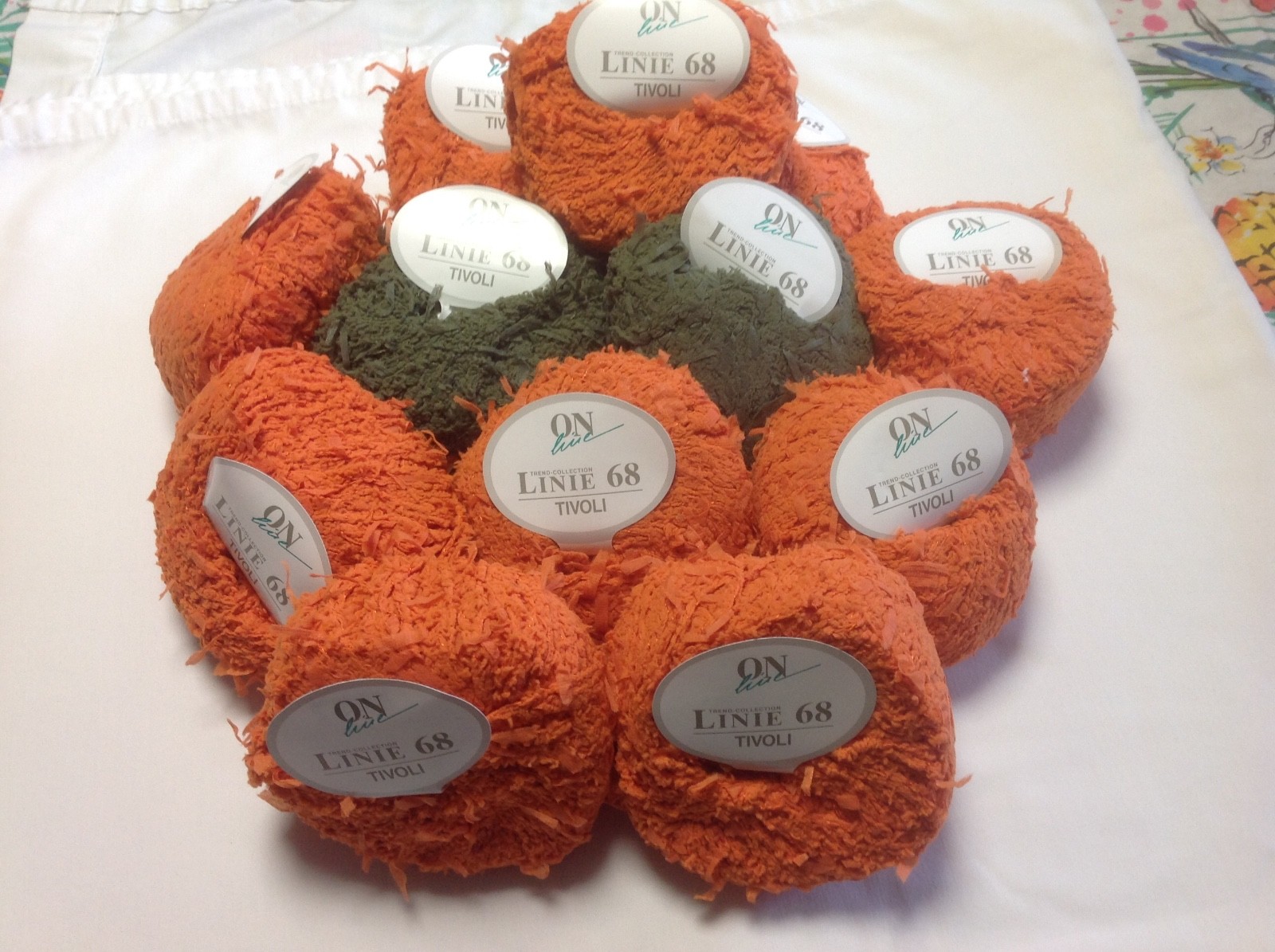 TIVOLI by OnLine 10 Orange+2 Olive GreenVintage yarn eBay