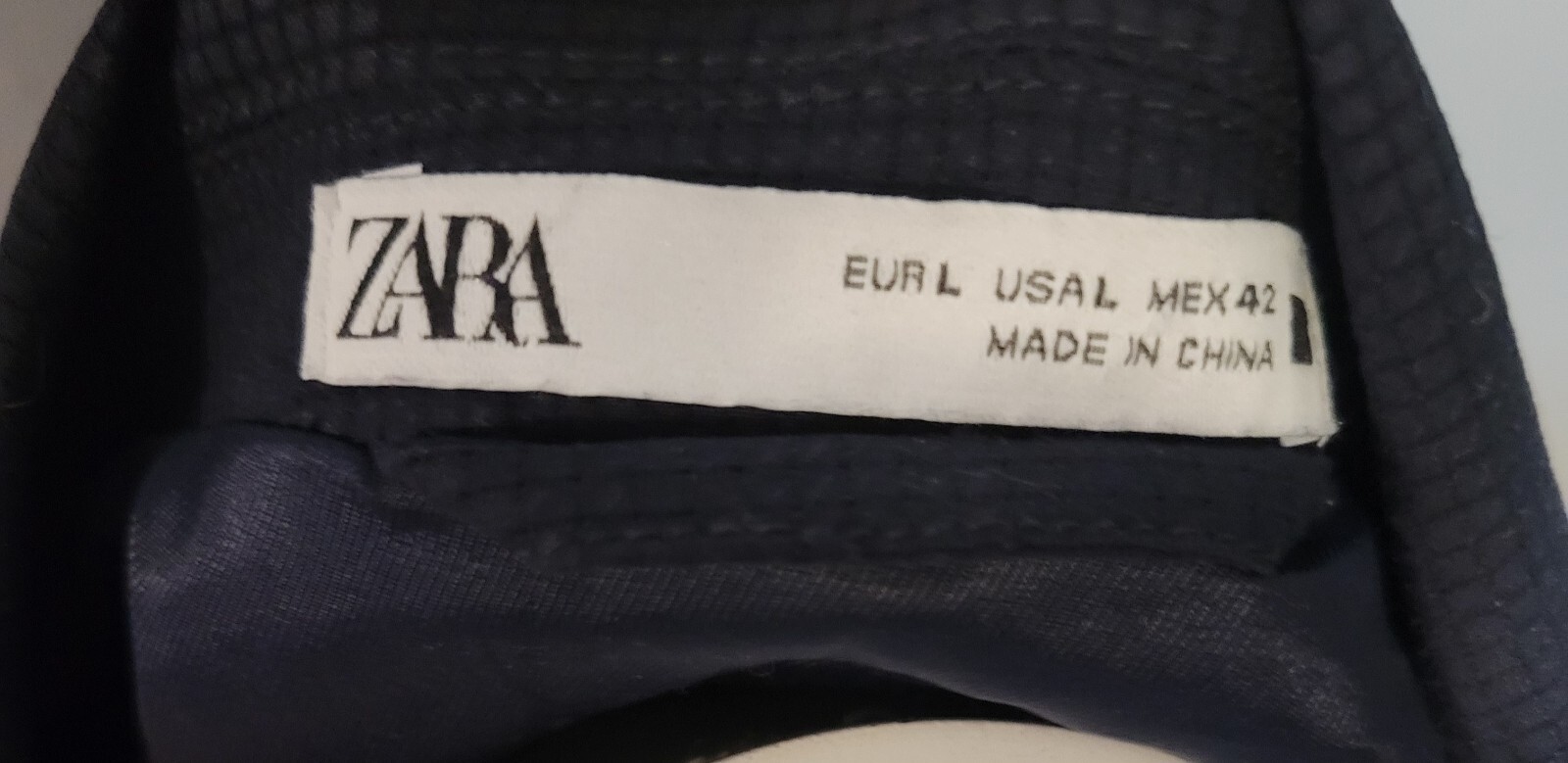 Zara large lightweight polyester navy blue camouf… - image 7