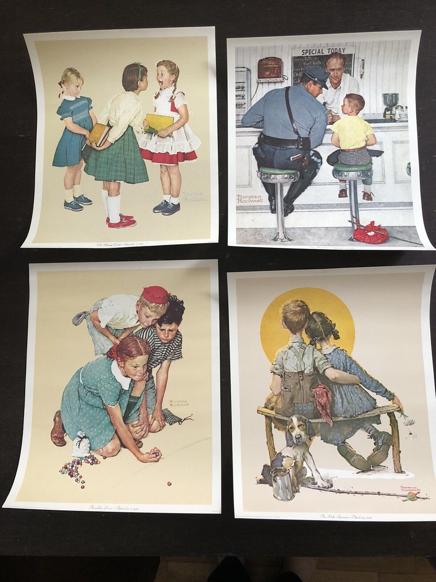 Norman Rockwell 作品集 Set Of 4 Norman Rockwell 1972 Prints Curtis Publishing | eBay