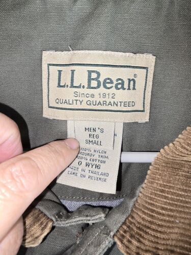 Abrigo Chaqueta De Colección LL Bean Oliva Desteñido Lona Tareas Campo Granero Para Hombre Pequeña - Imagen 6 de 11