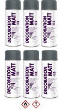 6er Sparpack 400ml RAL 7016 MATT Lackspray Sprühlack Lack Farbe Anthrazit