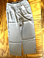 NEW Quince Stretch Crepe Pleated Wide Leg Pant Regular Morel Beige Sz 12 / 30